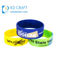 Custom logo printed 20mm 24mm 3/4" inspirational believe rubber silicon personalized motivational silicone bracelets wristband